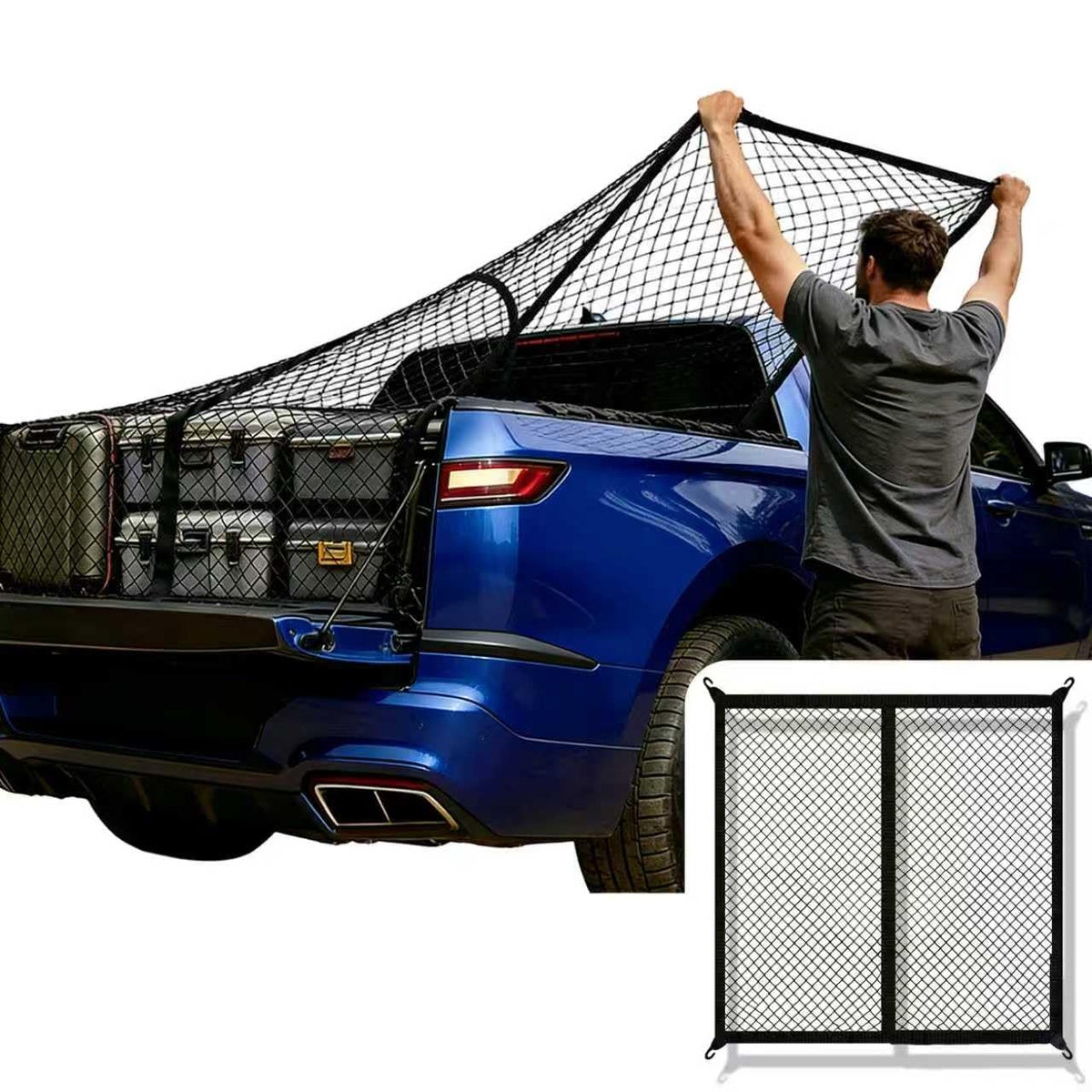 Highly Elastic Cargo Net, Simple Truck Bed Cargo Mesh Organizer