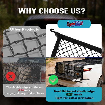 Highly Elastic Cargo Net, Simple Truck Bed Cargo Mesh Organizer