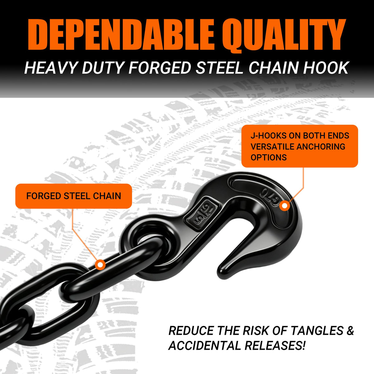 Car Hauler Tie Down Straps 2" x 120", 10,000 lb Lasso Wheel Straps with Hooks, 4-Pack