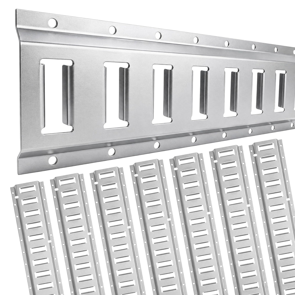 E Track Tie Down Rail, 4ft, Silver Coated Steel, 4,500 LBS Per Rail