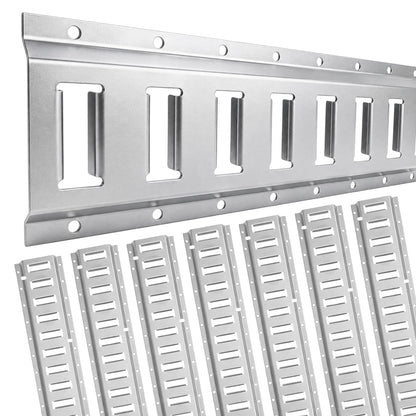 E Track Tie Down Rail, 4ft, Silver Coated Steel, 4,500 LBS Per Rail