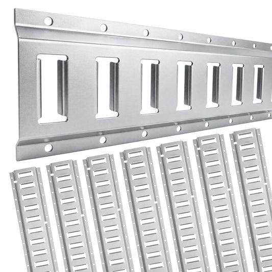 E Track Tie Down Rail, 4ft, Silver Coated Steel, 4,500 LBS Per Rail