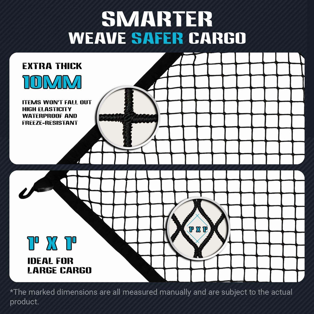Highly Elastic Cargo Net, Simple Truck Bed Cargo Mesh Organizer