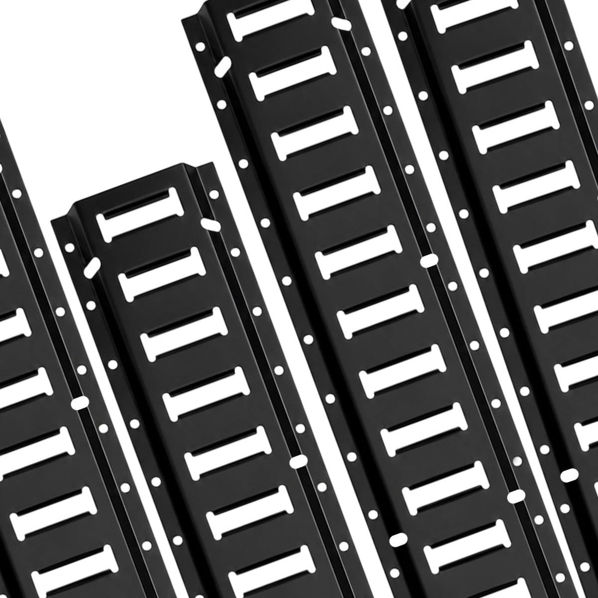 E Track Tie Down Rail, 8ft, Black Coated Steel, 4,500 LBS Per Rail