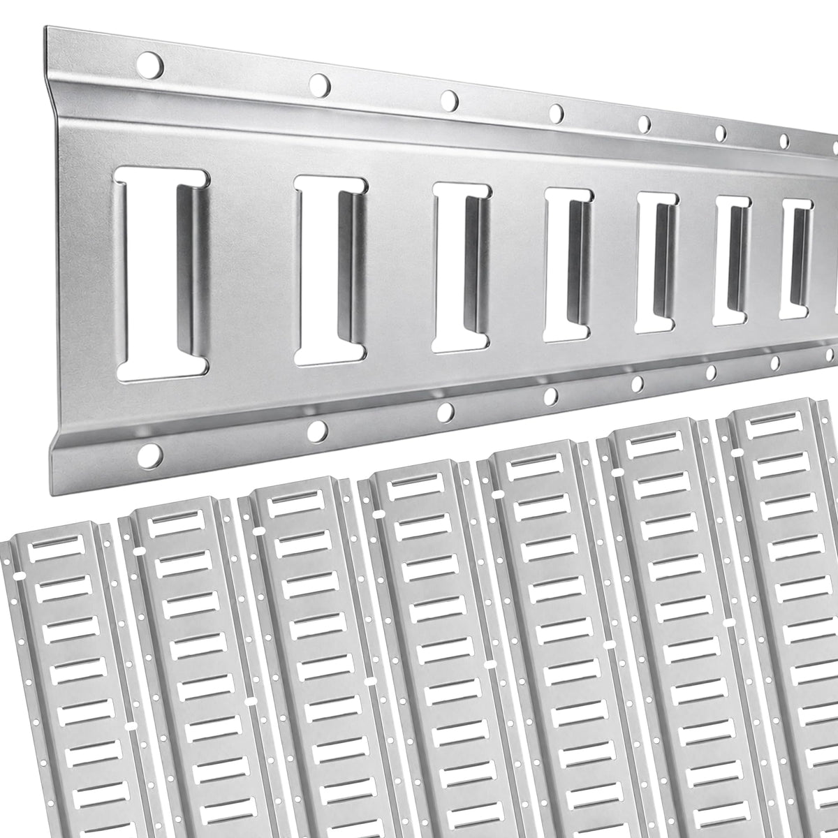 E Track Tie Down Rail, 5ft, Silver Coated Steel, 4,500 LBS Per Rail