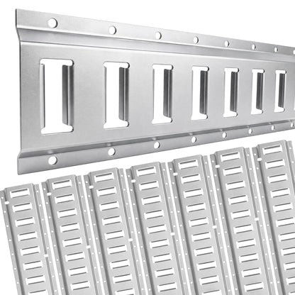 E Track Tie Down Rail, 5ft, Silver Coated Steel, 4,500 LBS Per Rail
