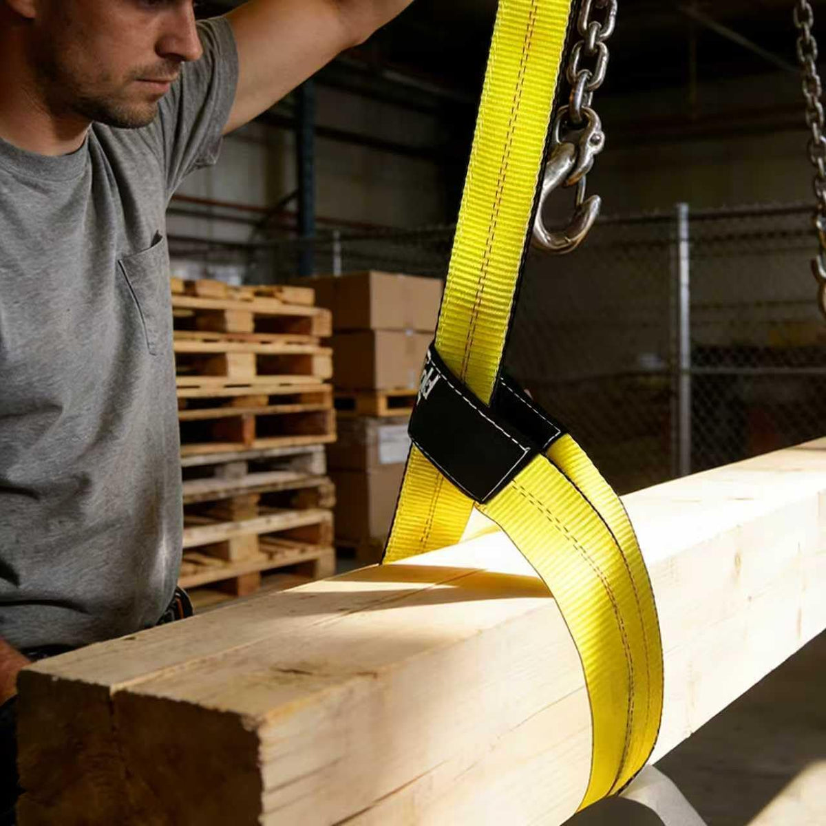 Lift Sling Web Strap/Wear Guard End