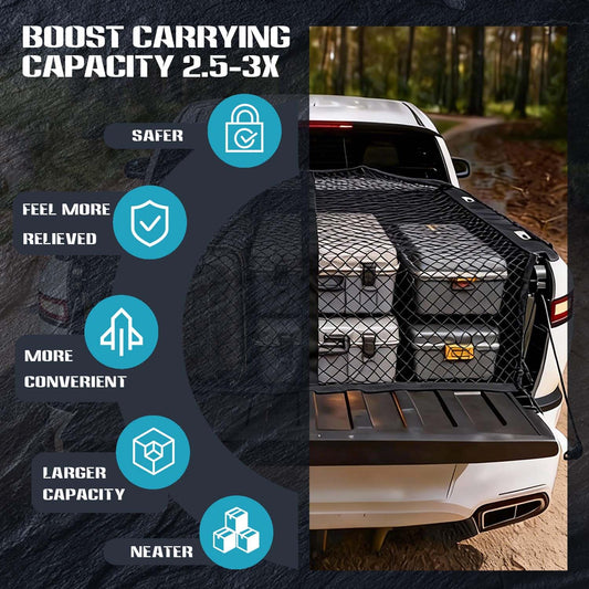 Highly Elastic Cargo Net, Simple Truck Bed Cargo Mesh Organizer